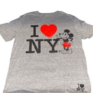Gray Mickey Mouse I Love NY Mens Women’s Tshirt